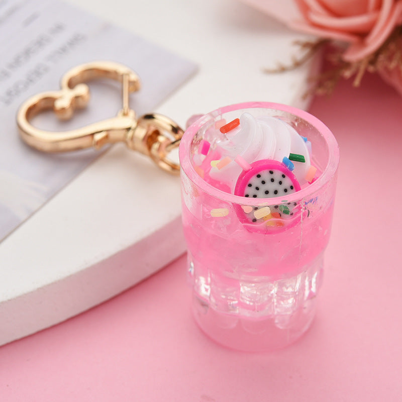 Wholesale Acrylic Simulation Fruit Ice Cream Creative Key Chain